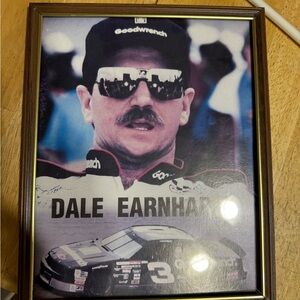 Dale Earnhardt Home Art Poster with Black Frame